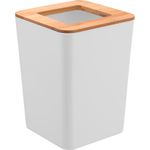 bremermann Kosmetikeimer Kosmetikeimer CALVI aus Bambus und Kunststoff // Abfalleimer, weiß