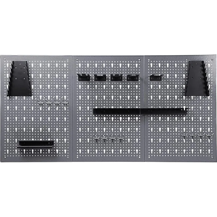 ONDIS24 Lochwand Jochen, 3 Stk, mit 22 Haken, BxTxH: 119,5x2,5x59,5 cm