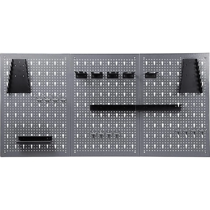 ONDIS24 Lochwand Jochen, 3 Stk, mit 22 Haken, BxTxH: 119,5x2,5x59,5 cm – Bild 1