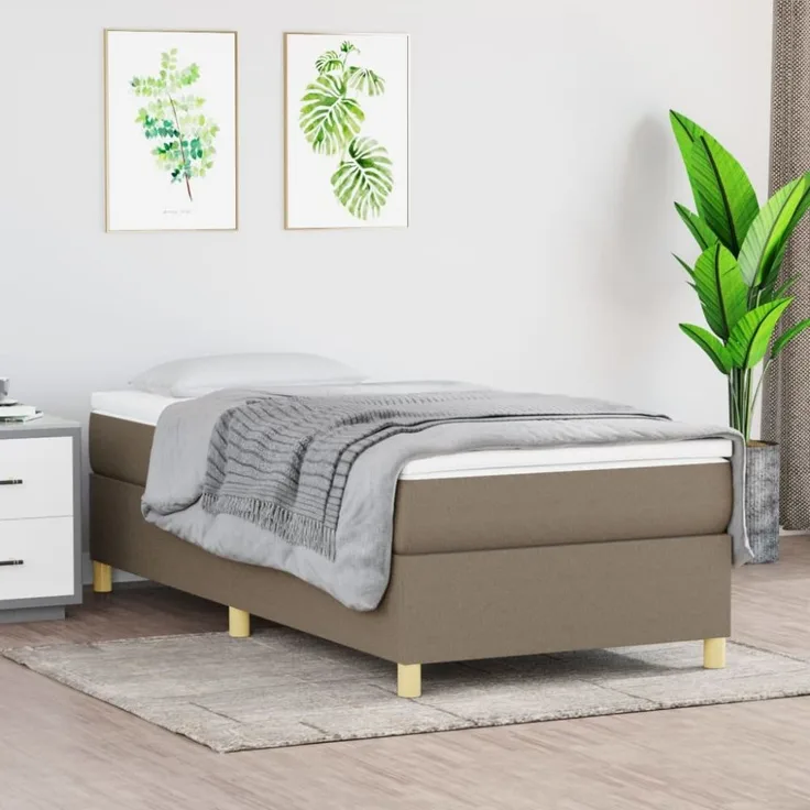 vidaXL Boxspringbettgestell Taupe 80x200 cm Stoff 3120917