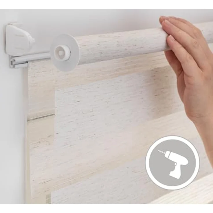 Doppelrollo Duo-Rollo Klemmfix, ohne Bohren, blickdicht, LICHTBLICK ORIGINAL, Lichtschutz, ohne Bohren, freihängend, Klemmfix, einfache Montage des Rollos – Bild 6