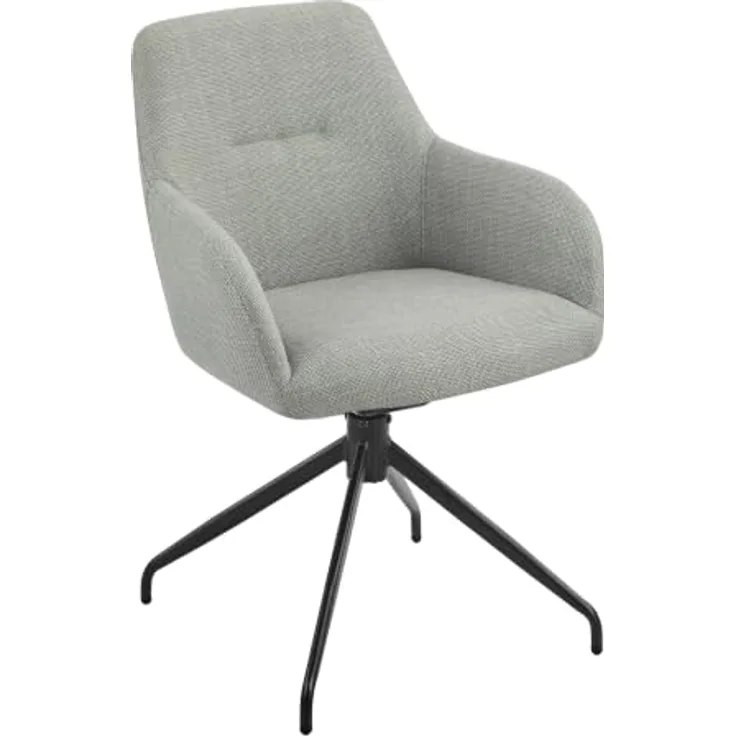 Hela Tische, Drehstuhl Sessel Triest, Bezug Webstoff Mint, 360° drehbar, Kipp-/ Relaxfunktion, Armlehnen, 120kg belastbar, Oeko-TEX, PFC Free