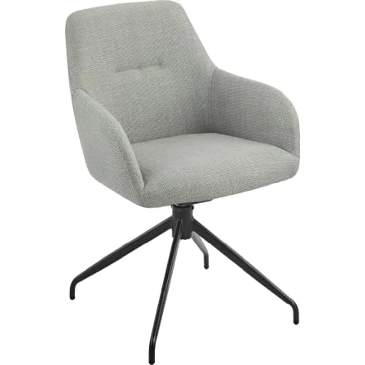 Hela Tische, Drehstuhl Sessel Triest, Bezug Webstoff Mint, 360° drehbar, Kipp-/ Relaxfunktion, Armlehnen, 120kg belastbar, Oeko-TEX, PFC Free – Bild 1