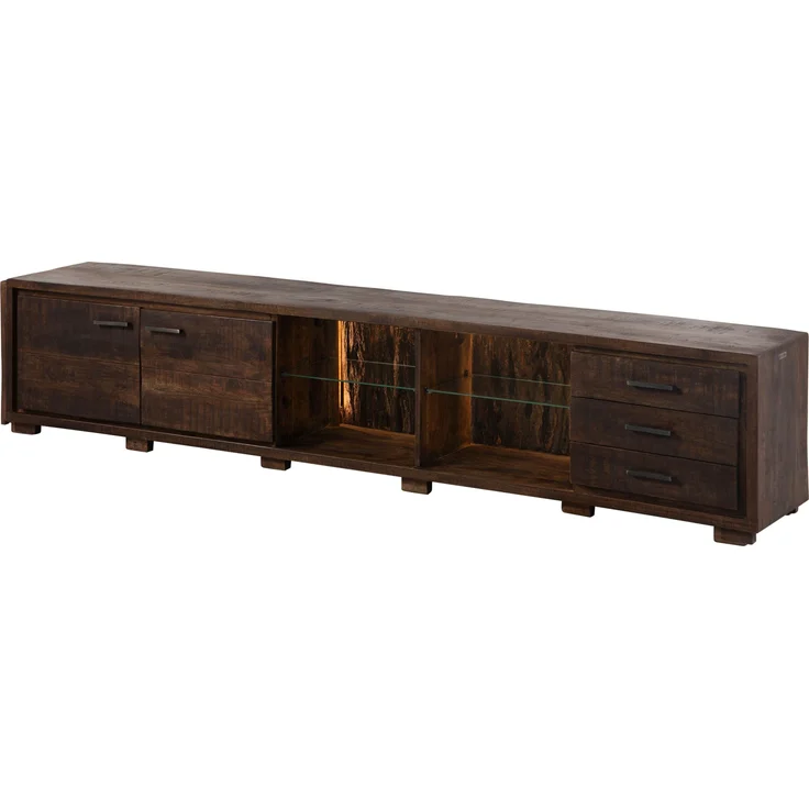 TV-Board Akazie 235x40x47 dunkelbraun lackiert BARK #216 – Bild 1