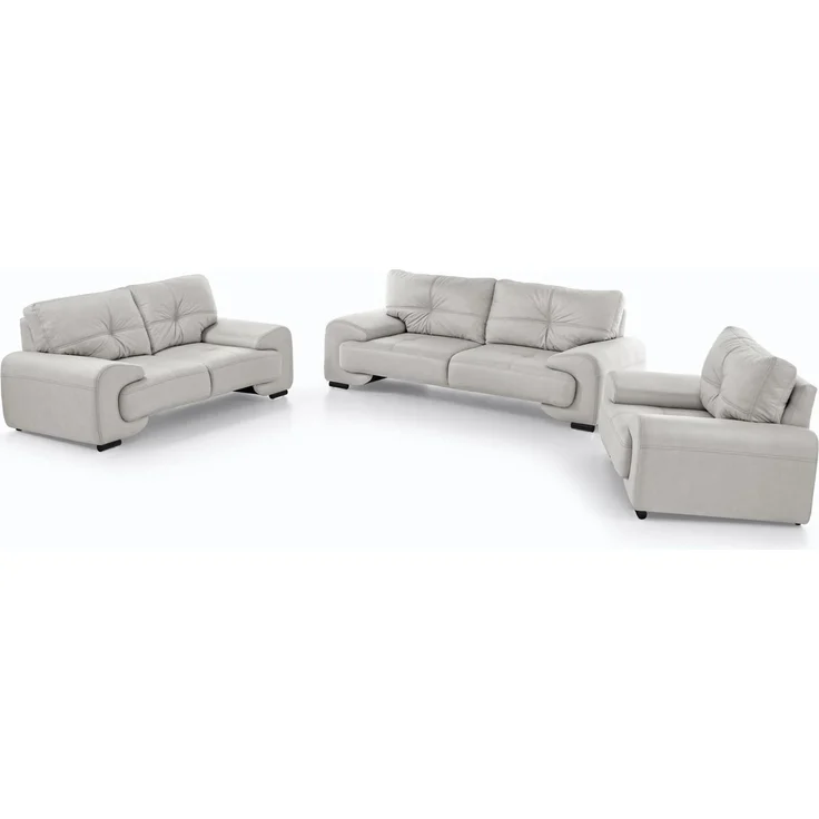 Beautysofa Big-Sofa Polstergarnitur Omega Set 3+2+1 Sofa Wohnzimmer Sofagarnitur, modernes Sofaset für Wohnzimmer, Kunstleder Couchgarnitur im modernen Design – Bild 2