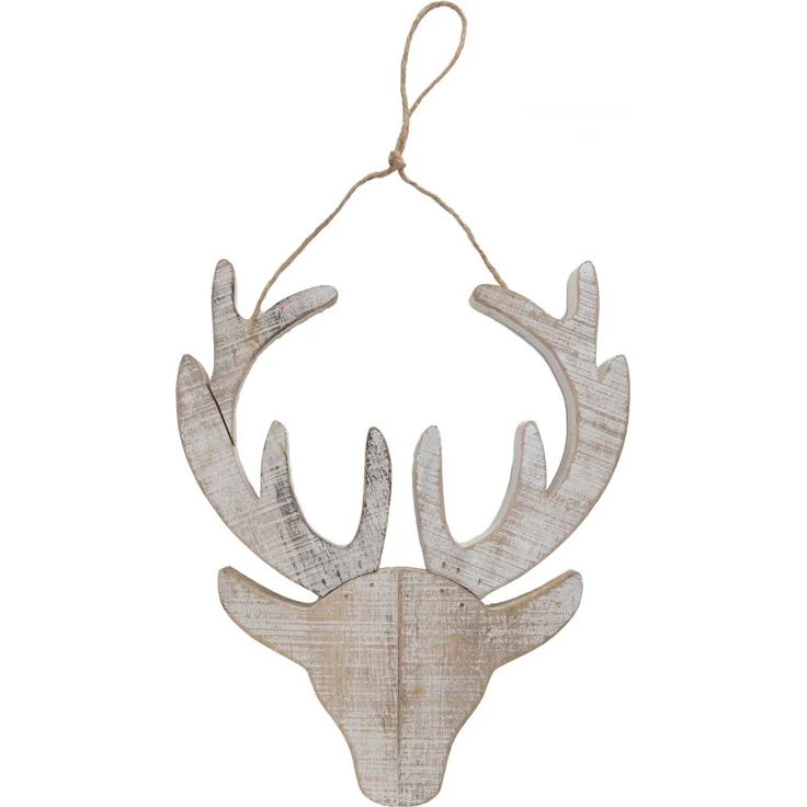 TrendLine Deko Rentierkopf aus Holz zum Hängen 19,2x2x20cm Weihnachten Xmas – Bild 1