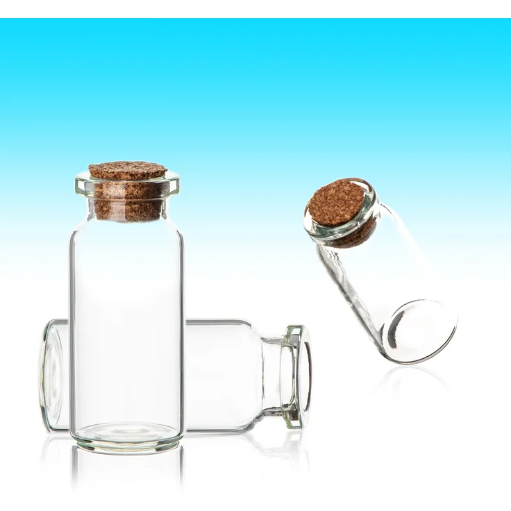 BigDean 80 Stück 10 ml Glasfläschchen mit Korken ca. 5x2cm - Ideal für Gewürze, Öl, Sand, Perlen, Pfeffer, Thymian - Super Geschenkidee & Dekoration - Robust & wiederverwendbar – Bild 6