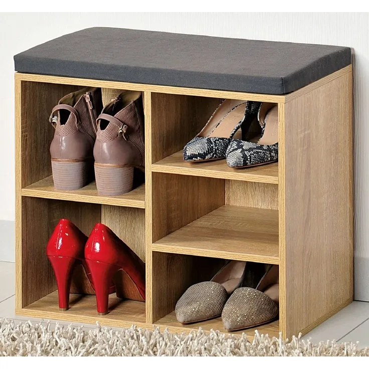 Schuhschrank für Flur, Holzkommode mit Sitz - Kesper