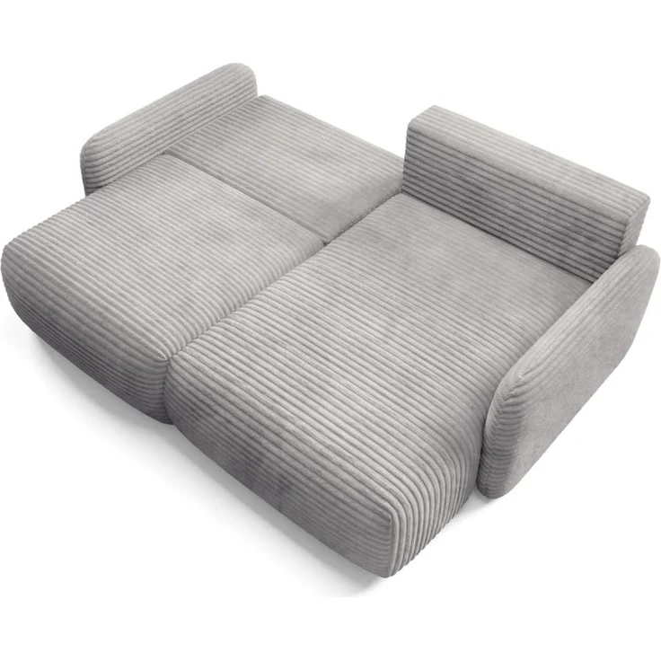 Ecksofa Schlafsofa Sofa SIMONE in Stoff Ambience Grau Ottomane Rechts – Bild 5