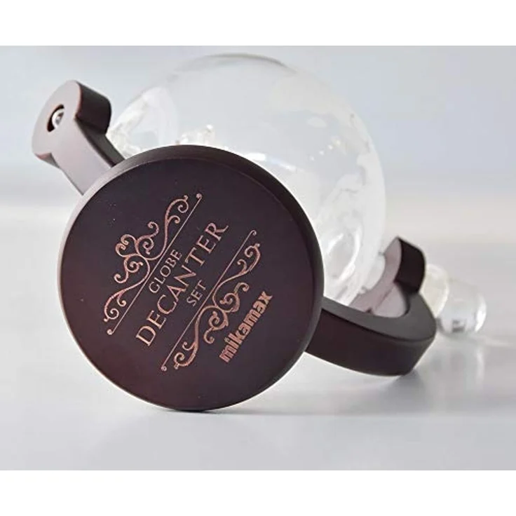 Mikamax Dekanter Weltkugel Whiskey Dekanter mit zwei Gläsern – Bild 6