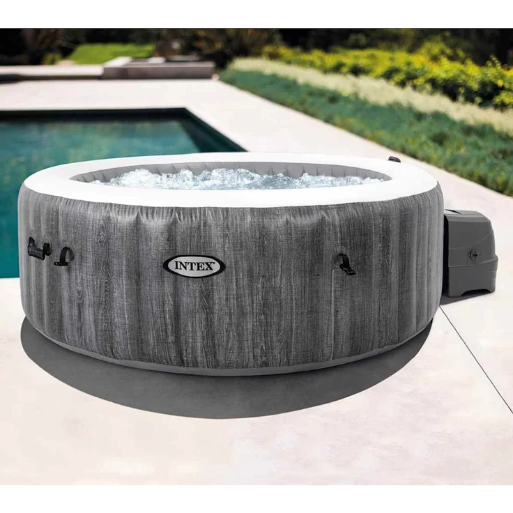Intex Whirlpool "Pure Spa Bubble Massage Greywood Deluxe", Ø 196x71 cm – Bild 3