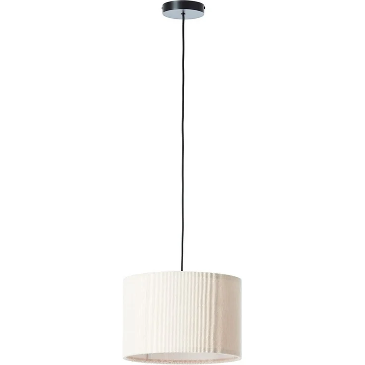 Brilliant Pendelleuchte Tony, ohne Leuchtmittel, mit Cord-Lampenschirm, 150 x 35 cm, E27, kürzbar, Textil – Bild 3