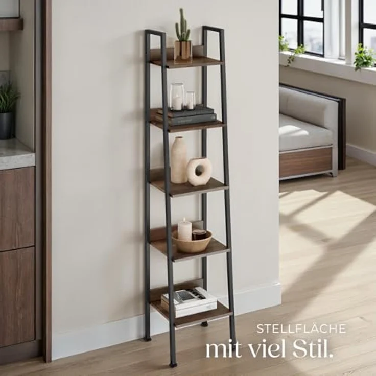 tectake Leiterregal Folkestone, Einzelstück 1-tlg, Industrial Style – Bild 3