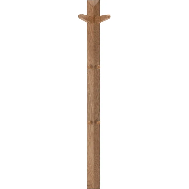 BANTRY Garderobenpaneel - 1 Leiste Höhe 120 cm / Eiche natur geölt / ohne Ablage