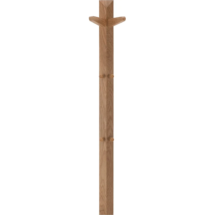 BANTRY Garderobenpaneel - 1 Leiste Höhe 120 cm / Eiche natur geölt / ohne Ablage – Bild 1