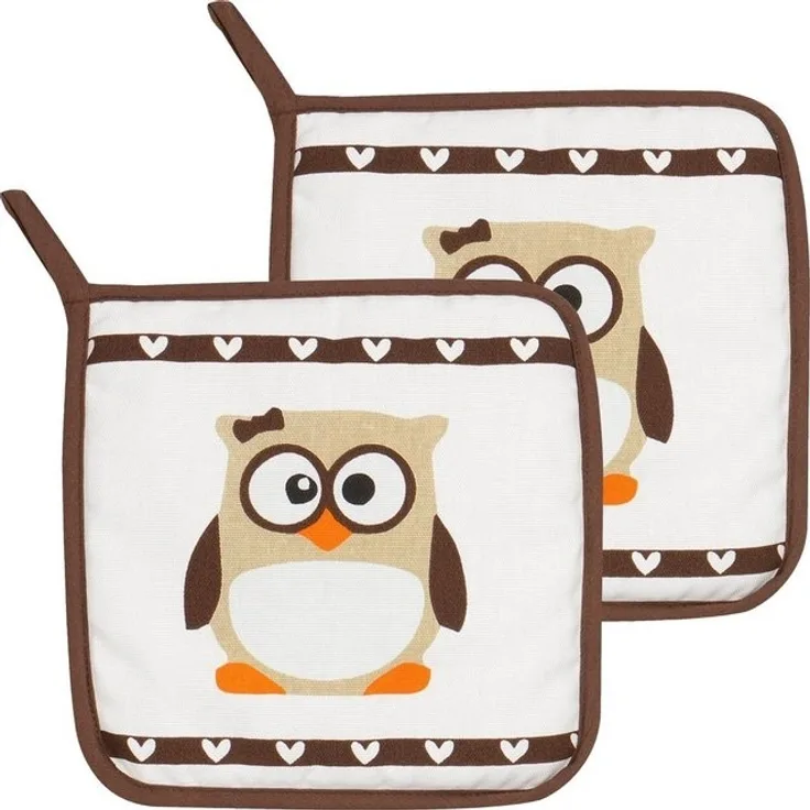 Kracht Topflappen Topflappen 2er-Pack, Motiv: