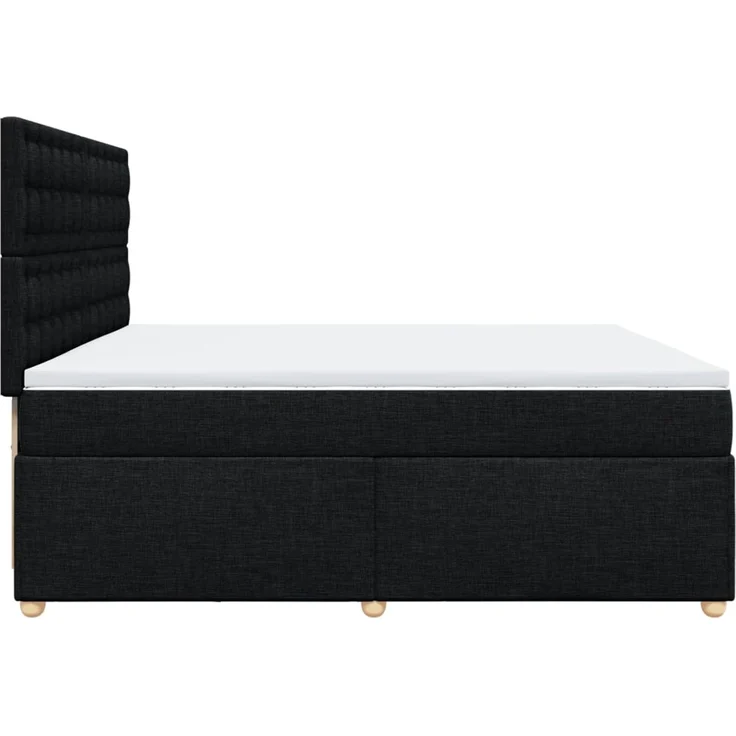 vidaXL Boxspringbett mit Matratze Schwarz 200x200 cm Stoff 3293703 – Bild 7