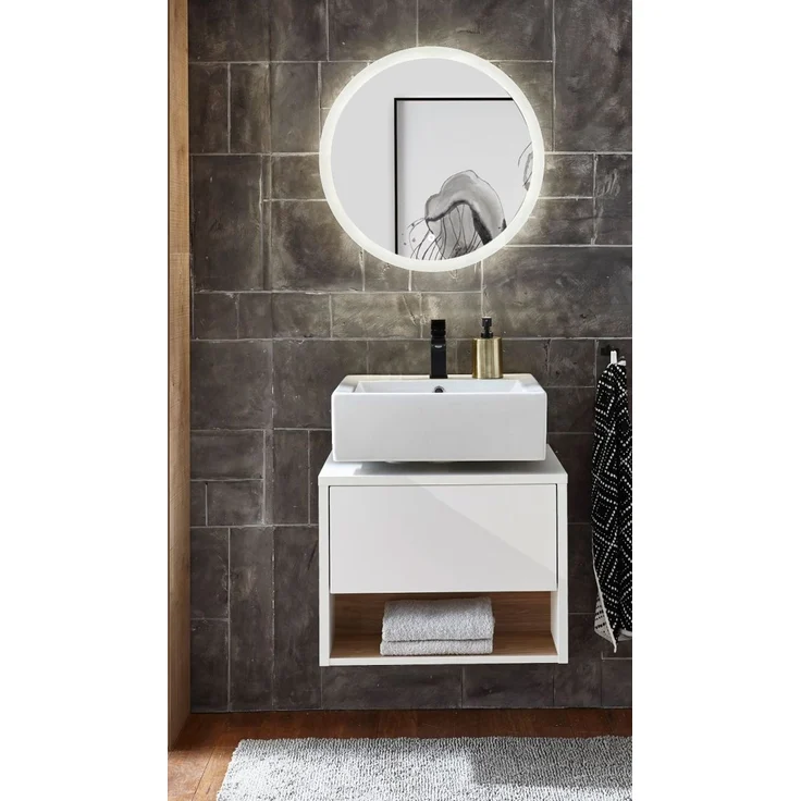 Badezimmer Spiegel Glide mit LED Beleuchtung rund 60 cm – Bild 6