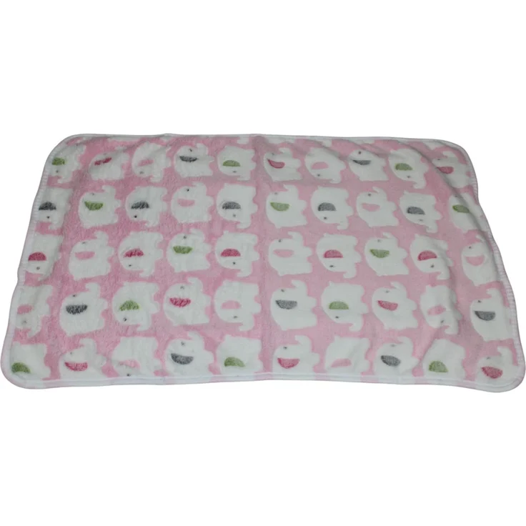 Pettimania Fleece Decke mit Elefanten-Motiv pink, Maße: 75 x 55 cm – Bild 2