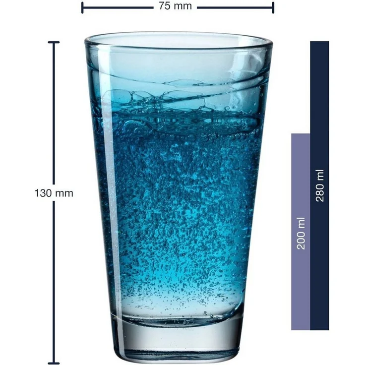LEONARDO Longdrinkglas VARIO STRUTTURA, 6-tlg, Glas, 280 ml, 6-teilig – Bild 4