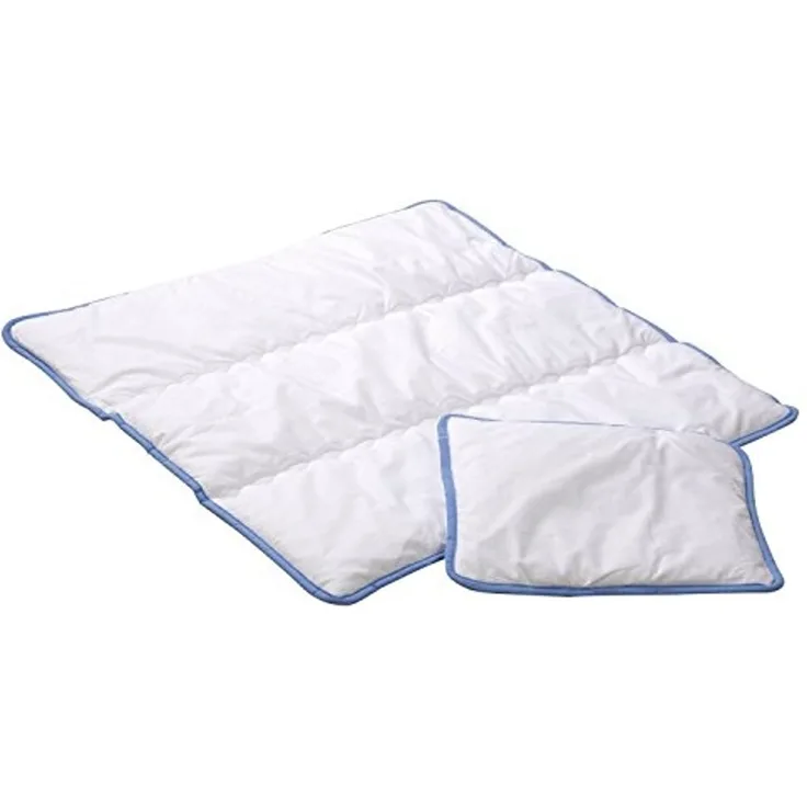 ALVI kochfestes Set - Einziehdecke & Kissen für Kinderbett Decke: 100x135 cm Kissen: 40x60 cm