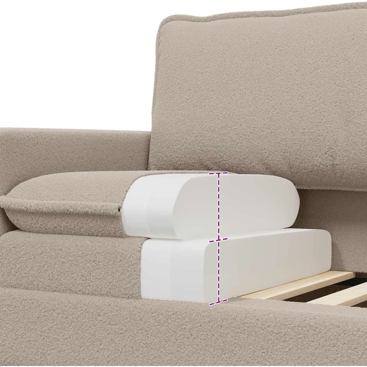 vidaXL Sofa Set 2 stk. Hellgrau Stoff 3417035 – Bild 6