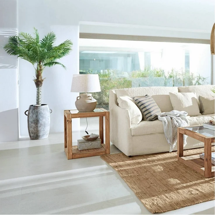 Mirabeau Tischleuchte Tischlampe Parya creme – Bild 3