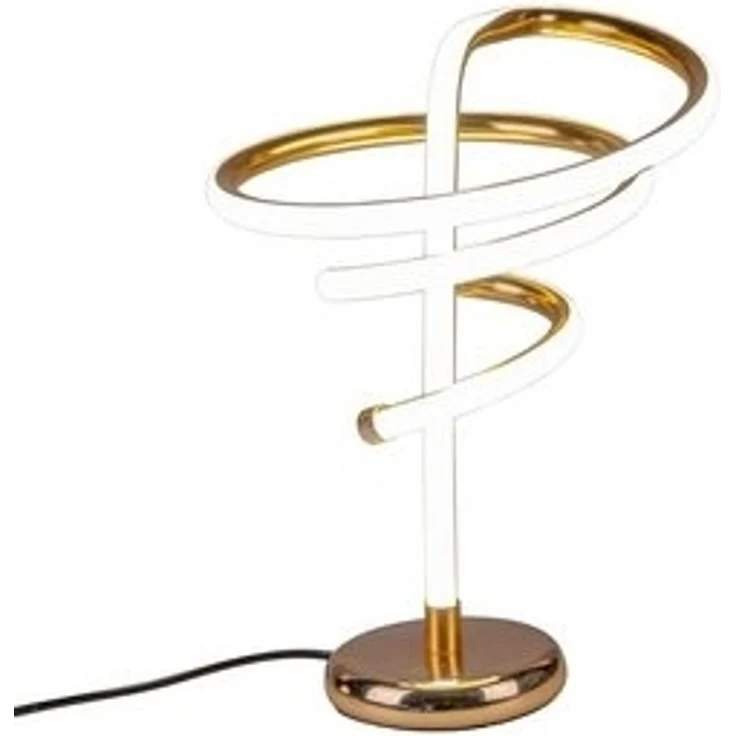 formano LED Tischleuchte LED Tischlampe Spirale aus Metall Gold, LED fest integriert, Dekoleuchte – Bild 4