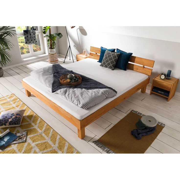 Bett Kernbuche 180x200x73 natur geölt TomMe #104 – Bild 2
