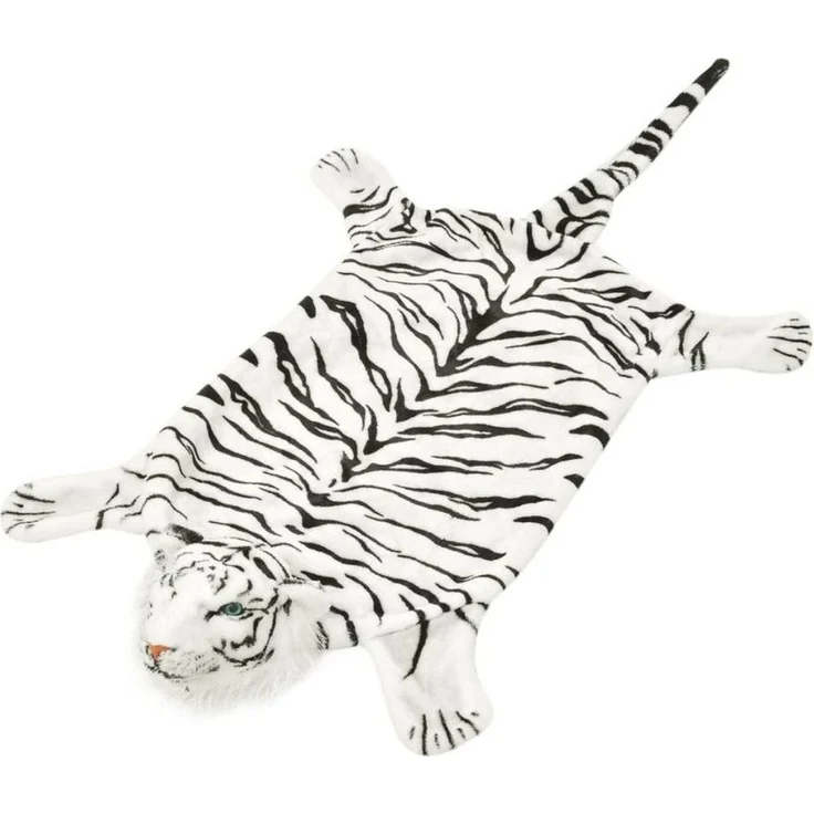 vidaXL Tigerfell Teppich Plüsch 144 cm Weiß 80169 – Bild 1