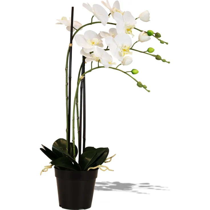 Künstliche Orchidee weiß 76 cm – Bild 1