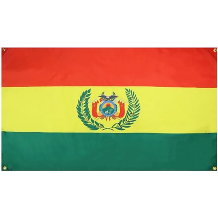 AZ FLAG Bolivien-Flagge, 150 x 90 cm, mit 4 Ösen, Bolivianischer Pavillon für Balkon oder Wand – Bild 1