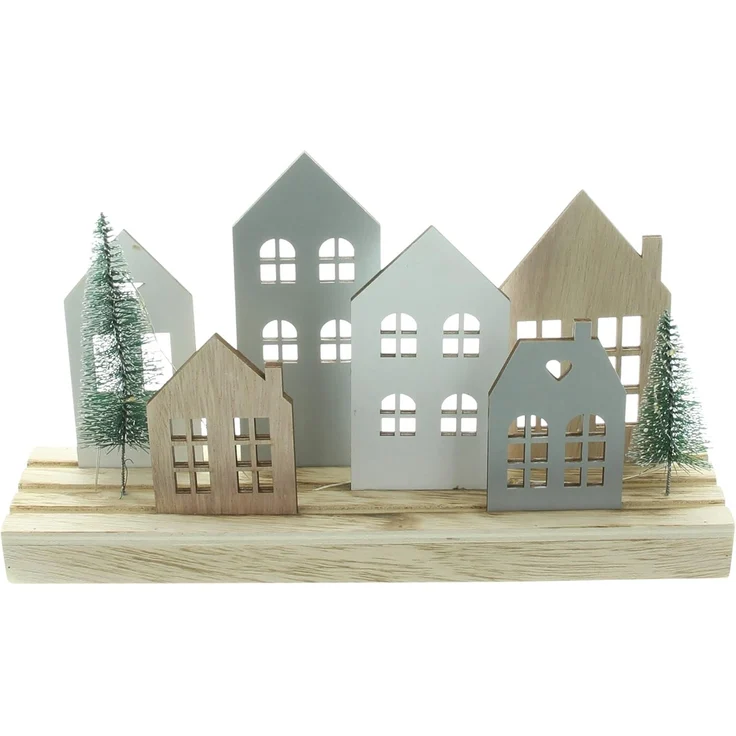 LED-Board "Häuser" Wohndekoration Deko LED Lampe Licht Dekoration Figur – Bild 1