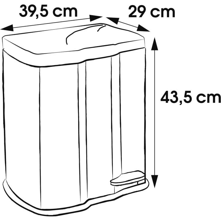 keeeper Mülleimer gunnar, Treteimer 7 l + 15 l, mit 2 Abfallbehältern, Made in Europe – Bild 2