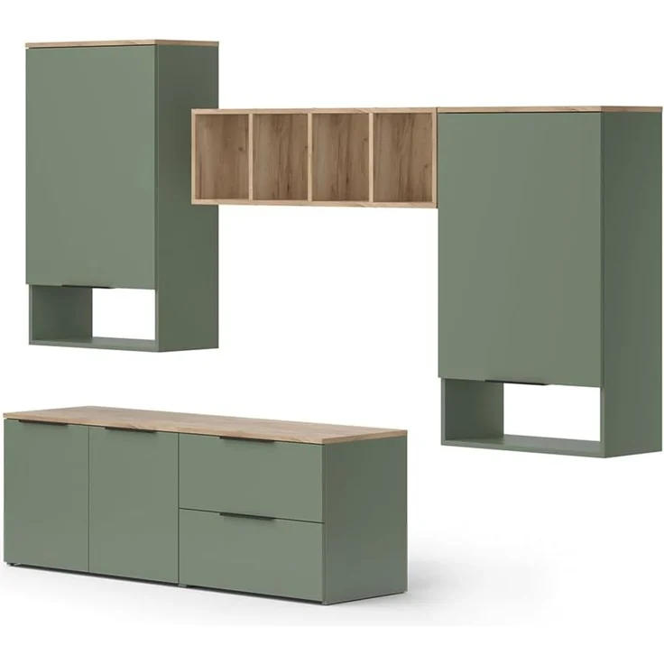 Wohnwand Wido Grün 5 Teile Vicco – Bild 1