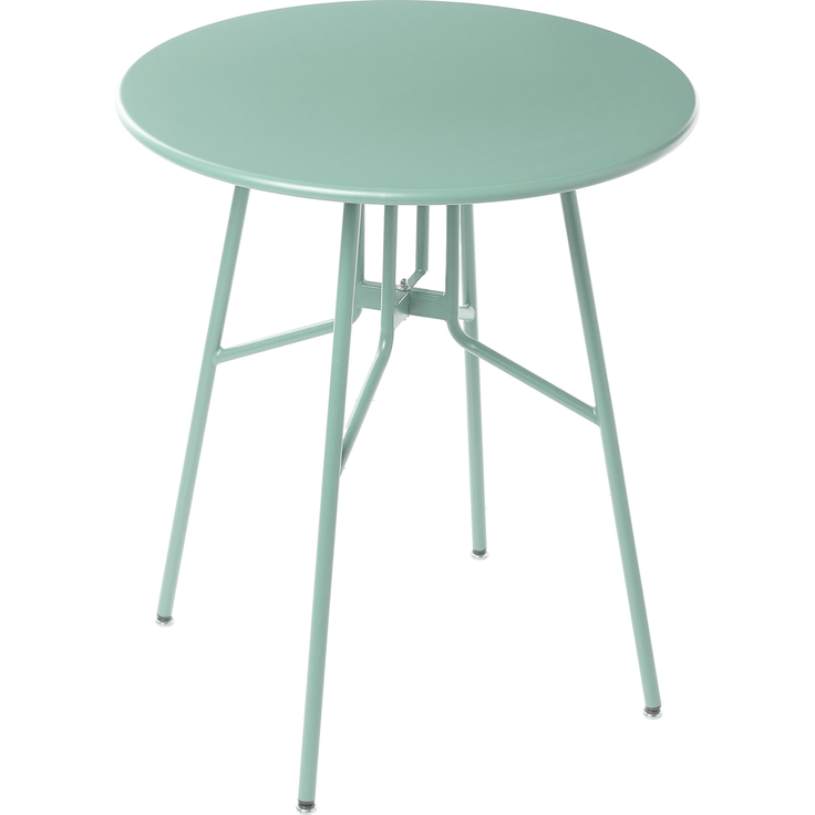 Beliani 'TALTAL' Outdoor Bistrotisch, Metall hellgrün, 64 x 64 x 76 cm