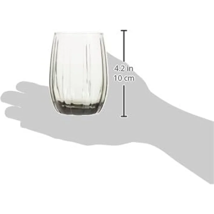 Pasabahce LINKA 420302 6er Set Grau Wassergläser Kurz Fackelglas Wasserglas 240 ml – Bild 3
