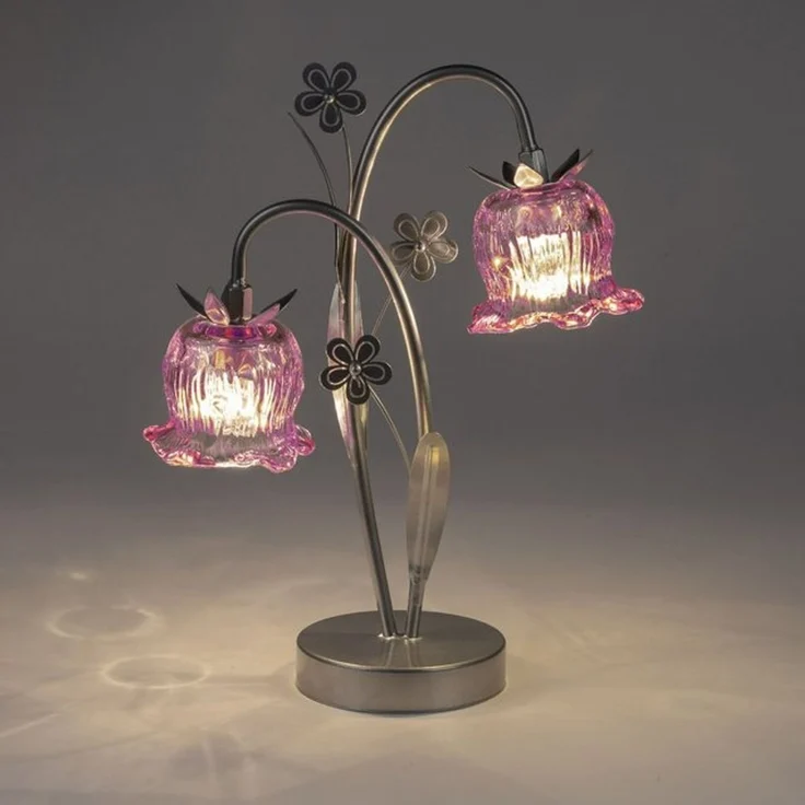 formano LED Tischleuchte Frühlingszeit, mit Timerfunktion, Rosa, Motiv: Blume, Höhe: 36cm – Bild 2