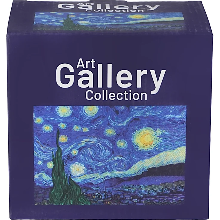 DUO ART GALLERY Glasbecher 350 ml STARRY NIGHT inspired by Van Gogh, doppelwandiges Kristallglas – Bild 3