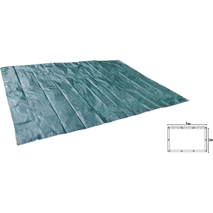 TrendLine Gewebeplane 110 g/m² 2 x 3 m = 6 m² grün mit Ösen – Bild 4