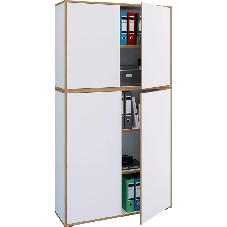 VCM Büroschrank Salia 920803 Weiß H. 183 x B. 100 x T. 33 cm – Bild 1