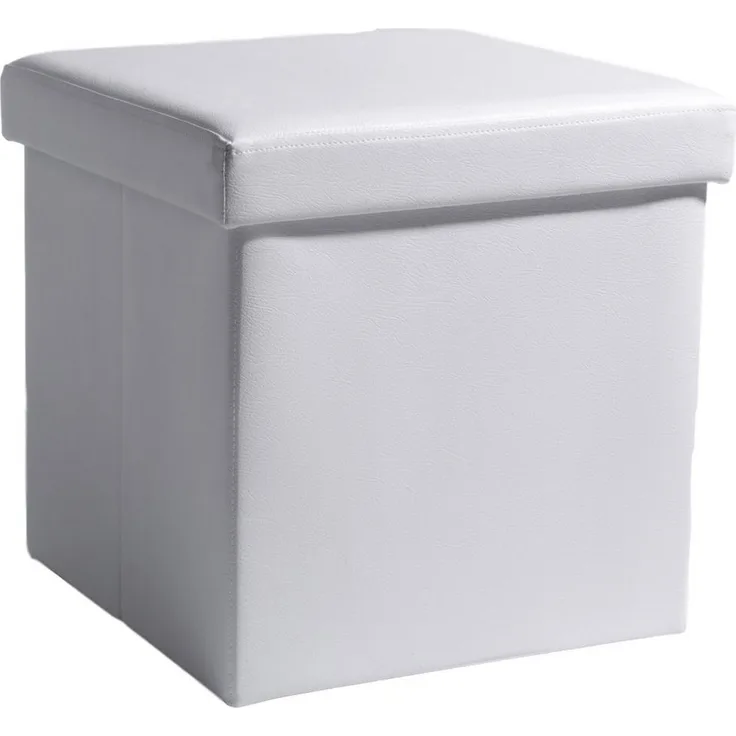 Zedelmaier Sitzbank Sitzbaenk mit Stauraum Sitzhocker Fußbank,Aufbewahrungsbox faltbar (ZD38PVC), Belastbar bis 300 kg, Spielzeugtruhe mit Stauraum, Deckel abnehmbar