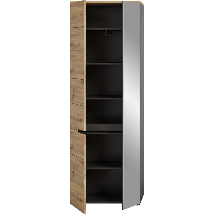 Garderobenschrank Canu - Artisan Eiche / Basalt Grau – Bild 4