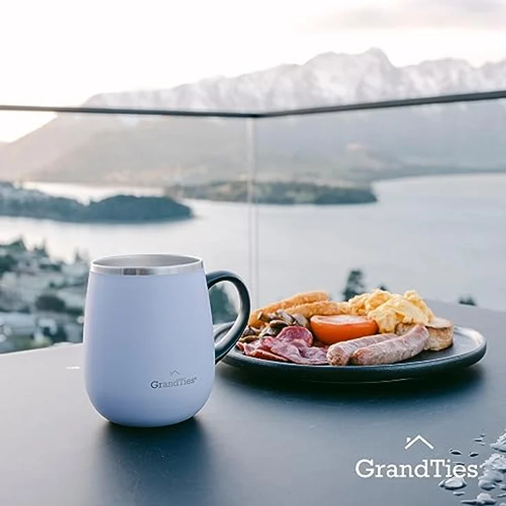Grandties Isolierter Kaffeebecher mit Griff, Schiebedeckel für spritzwassergeschützte 473 ml, Form Thermosbecher mit doppelwandigem Vakuum-Edelstahl, hält Getränke heiß & kalt–Sanctuary – Bild 8