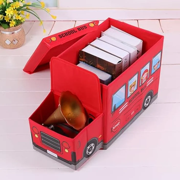 RHP Spielzeugtruhe RHP Sitzbox Kinder, Staubox m. Deckel, Spielzeug, faltbar, Jungen & – Bild 5