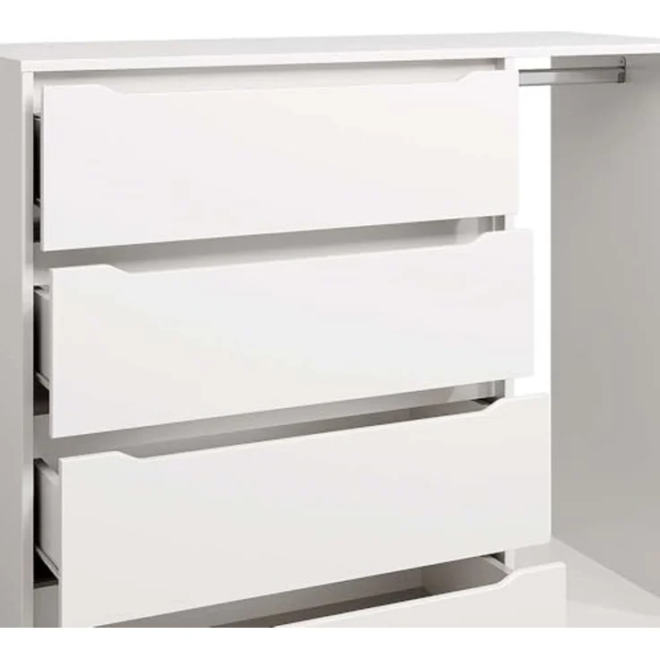 Kinderkleiderschrank Ruben Weiß 120 x 101.9 cm mit 4 Schubladen Vicco – Bild 6