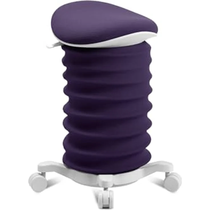TOPSTAR Sitness 4D mit Rollen AGR-Zertifiziert Dynamischer Sitzhocker Papyrus - dunkelviolett, ergonomischer Bürohocker - höhenverstellbar - stärkt den Rücken - entlastet die Bandscheiben – Bild 2
