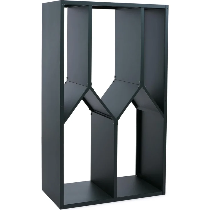 Brennholzlager HWC-P76, Kamin-/Feuerholzregal Holzlager Holzunterstand Outdoor Metall 160x95x50cm ~ grün – Bild 9