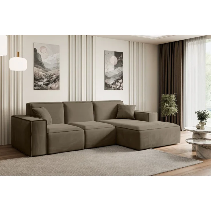 ALTDECOR Ecksofa SERRA-L, Sofa Praktische Bequeme Funktionsecke Couch L-Form Eckcouch, Corner Sofa U-Form Vielseitige Sofa Wohnlandschaft Wohnzimmer – Bild 3