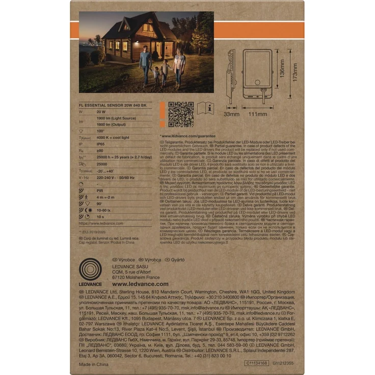 Osram LED-Außenleuchte Floodlight Essential mit Bewegungsmelder 17,3 cm neutralweiß schwarz – Bild 4